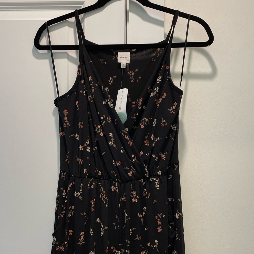 Black Floral Jumpsuit - Size Small - NWT